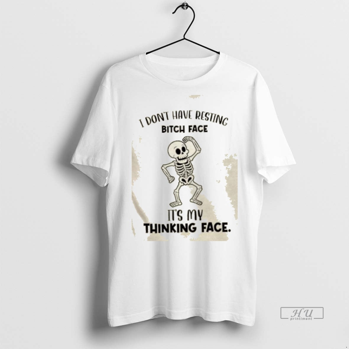 Officials Skeleton I Dont Have Resting Bitch Face Its My Thinking Face Premium T-Shirts, Hoodie, Sweatshirt | InkNestWear.com