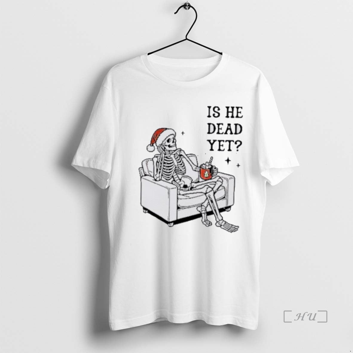 Officials Skeleton Santa Hat Is He Dead Yet Christmas T-Shirts, Hoodie, Sweatshirt | InkNestWear.com