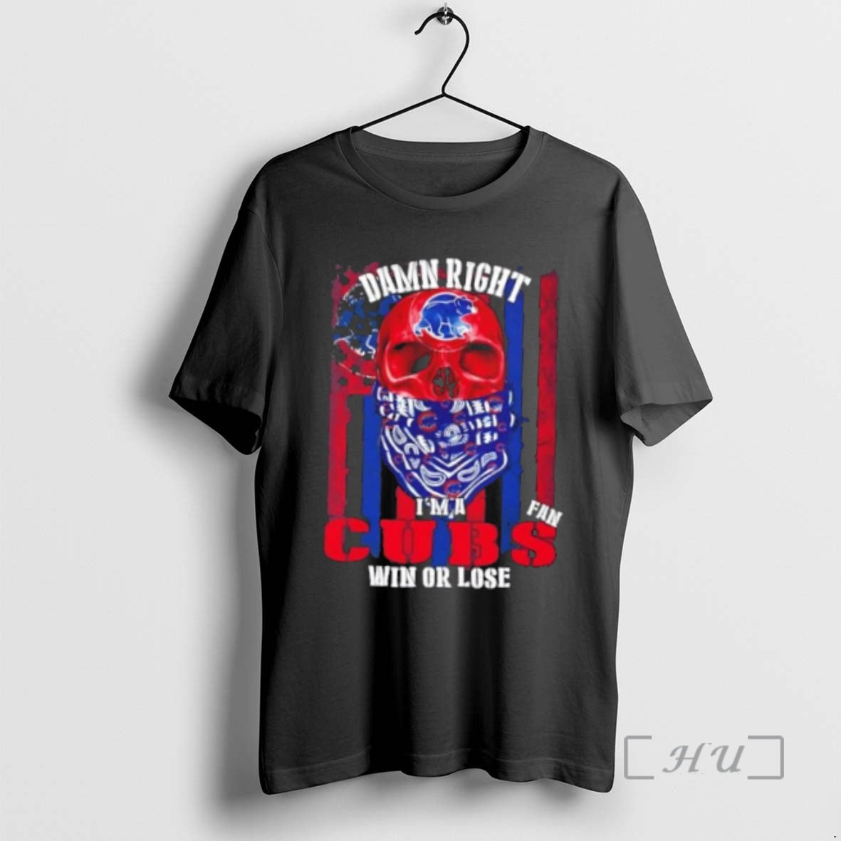 Officials Skull Damn Right Im A Chicago Cubs Fan Win Or Lose Us Flag Premium T-Shirts, Hoodie, Sweatshirt | InkNestWear.com