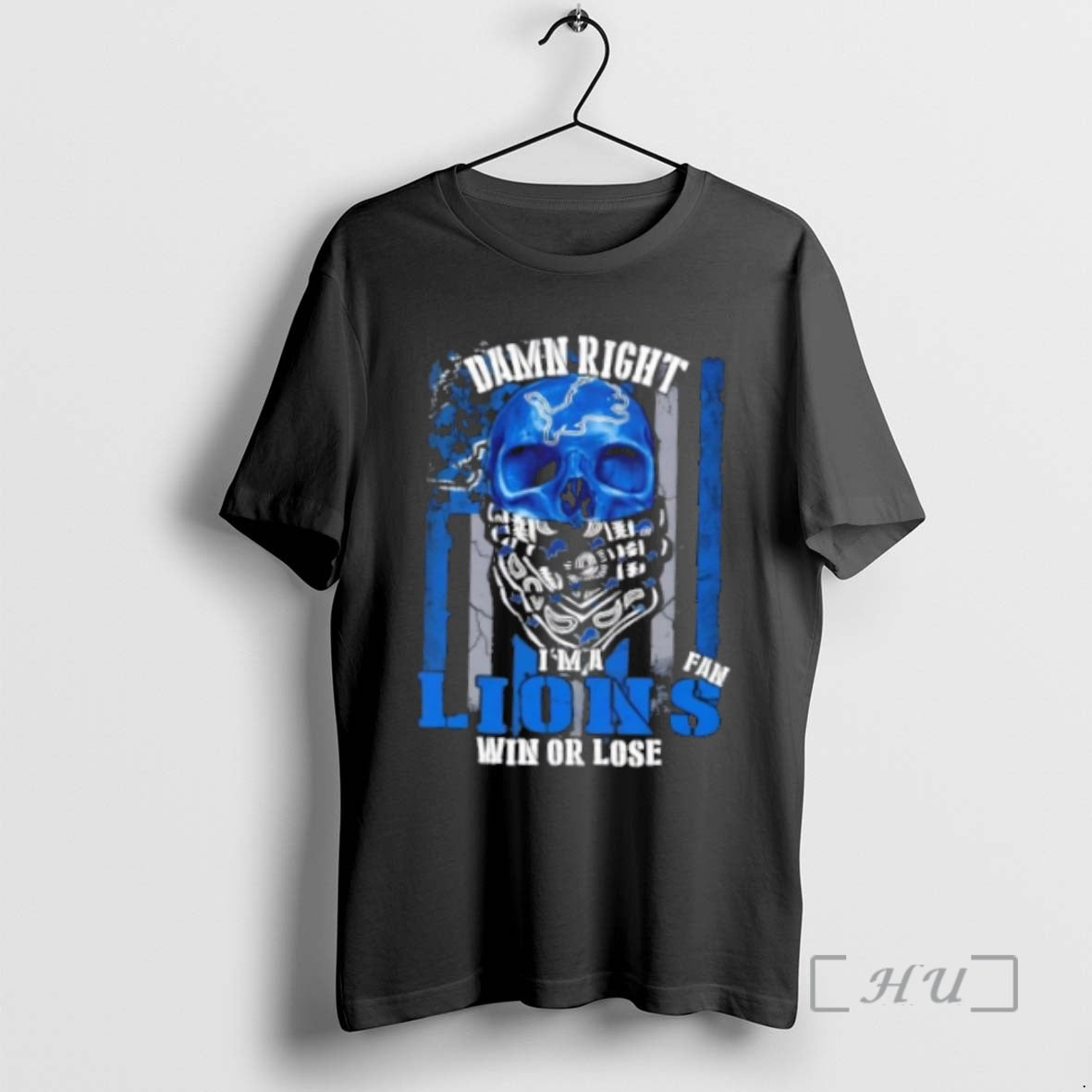Officials Skull Damn Right Im A Detroit Lions Fan Win Or Lose Us Flag Premium T-Shirts, Hoodie, Sweatshirt | InkNestWear.com