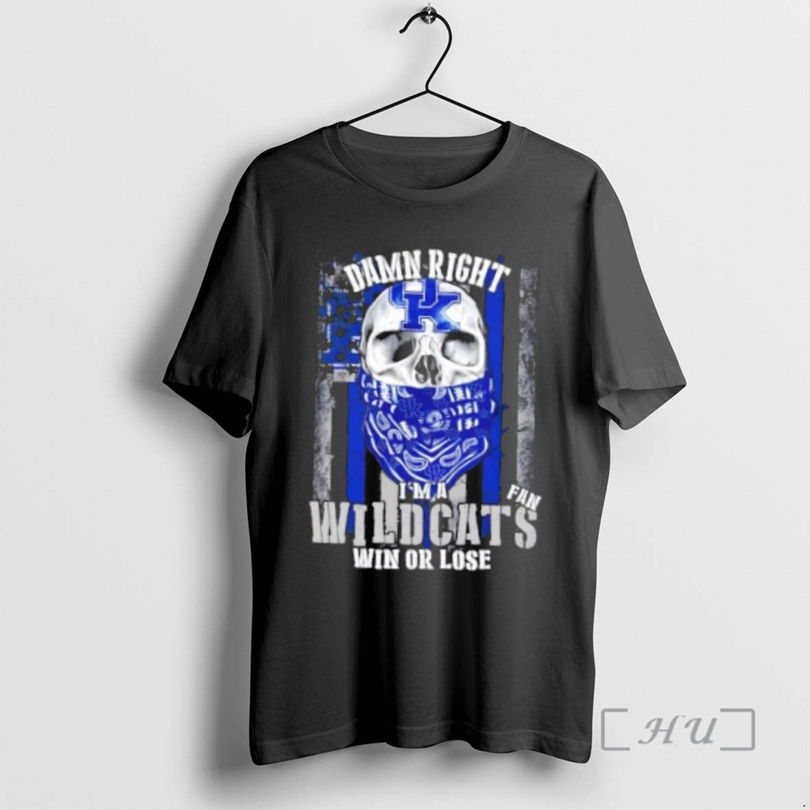 Officials Skull Damn Right Im A Kentucky Wildcats Fan Win Or Lose Us Flag Premium T-Shirts, Hoodie, Sweatshirt