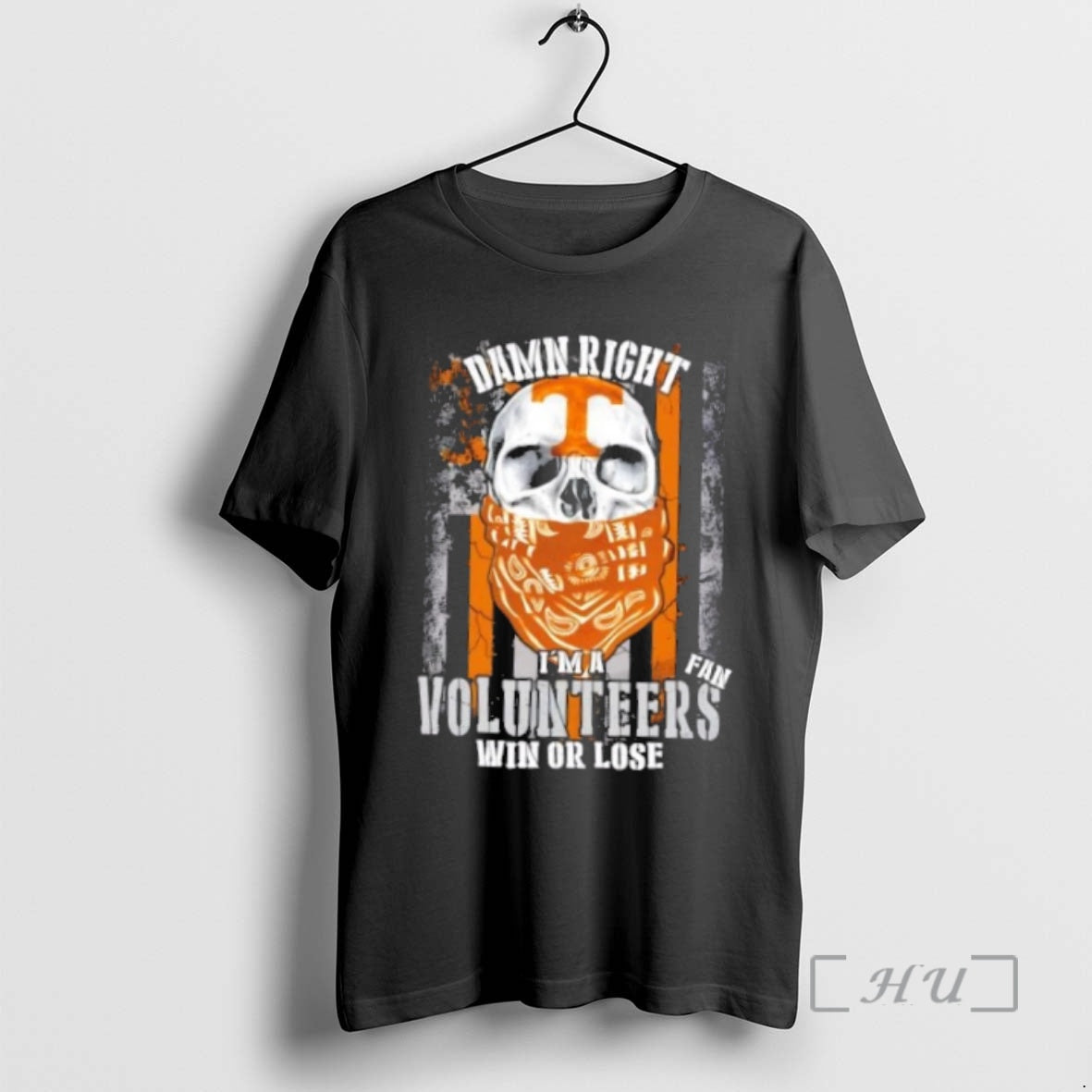 Officials Skull Damn Right Im A Tennessee Volunteers Fan Win Or Lose Us Flag Premium T-Shirts, Hoodie, Sweatshirt