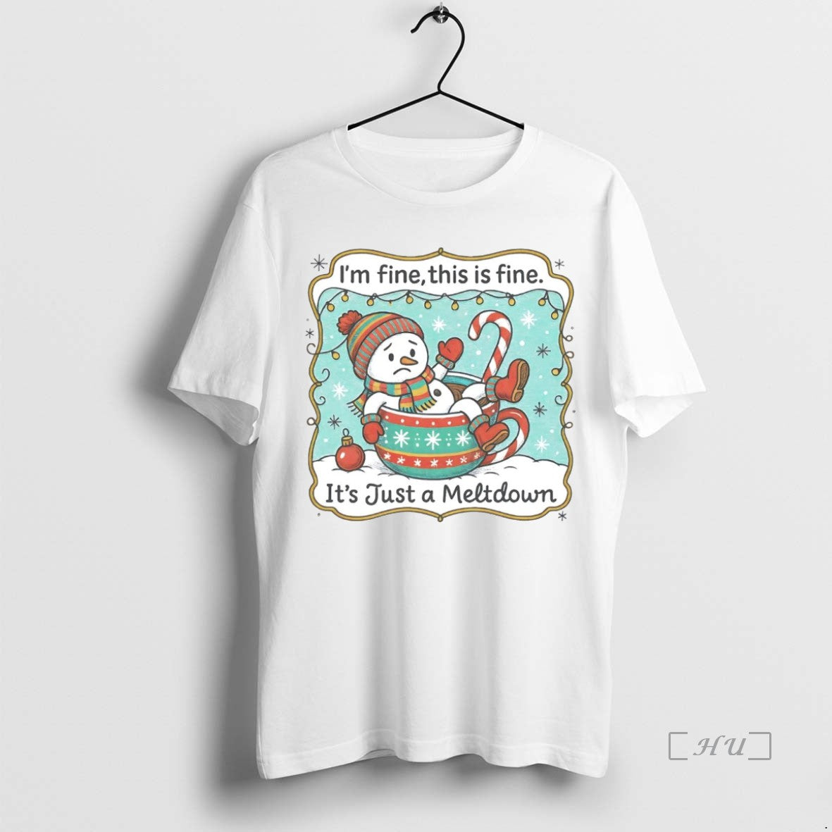 Officials Snowman Im Fine This Is Fine Its Just A Meltdown Christmas T-Shirts, Hoodie, Sweatshirt | InkNestWear.com
