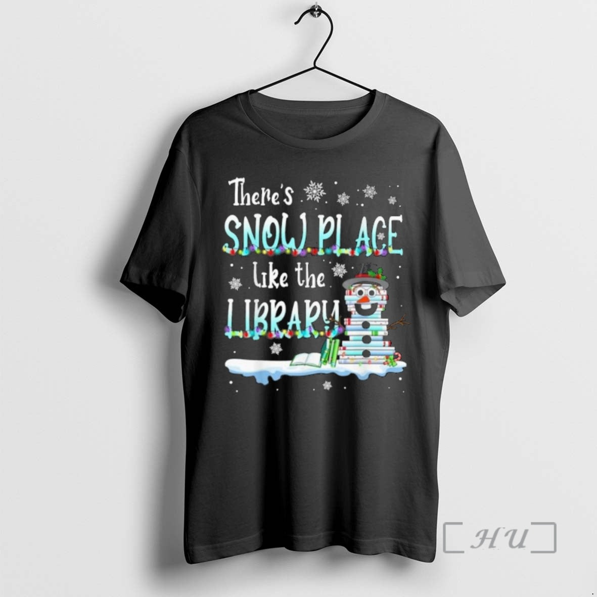 Officials Snowman Theres Snow Place Library Merry Christmas T-Shirts, Hoodie, Sweatshirt | InkNestWear.com