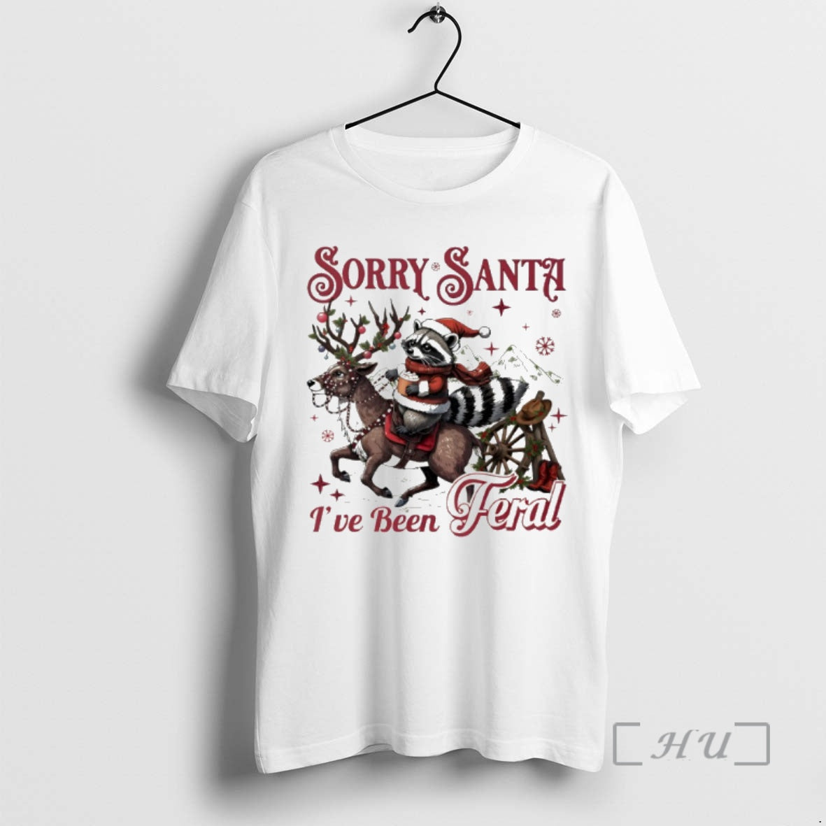 Officials Sorry Santa Ive Been Feral Funny Christmas Raccoon T-Shirts, Hoodie, Sweatshirt | InkNestWear.com