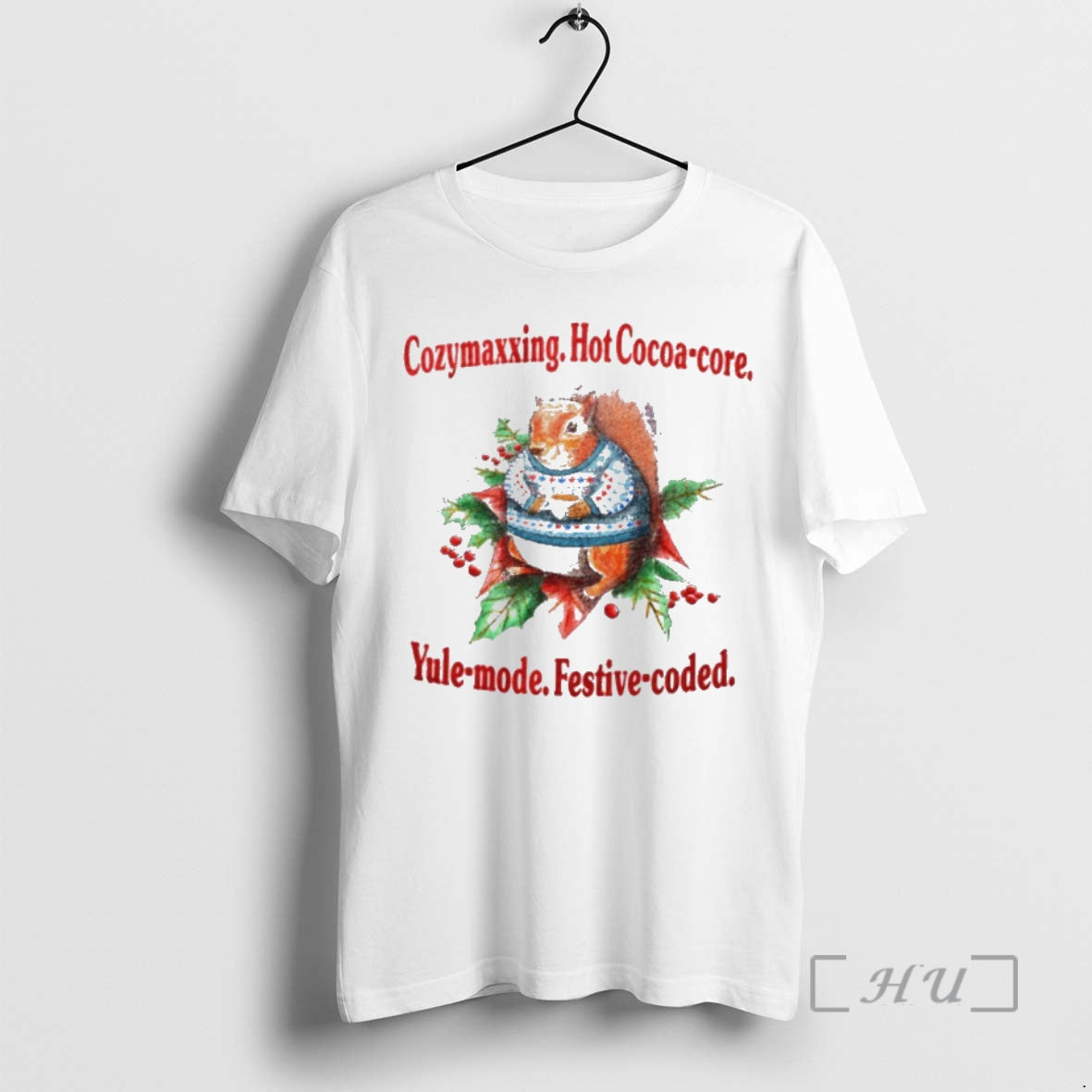 Officials Squirrel Cozymaxxing Hot Cocoa Core Yule Mode Festive Coded T-Shirts, Hoodie, Sweatshirt | InkNestWear.com