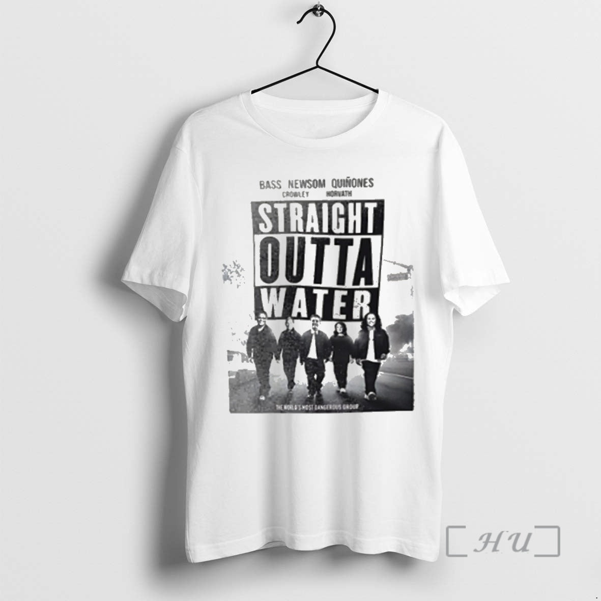 Officials Straight Outta Water Bass Newsom Quinones Crowley Horvath T-Shirts, Hoodie, Sweatshirt | InkNestWear.com