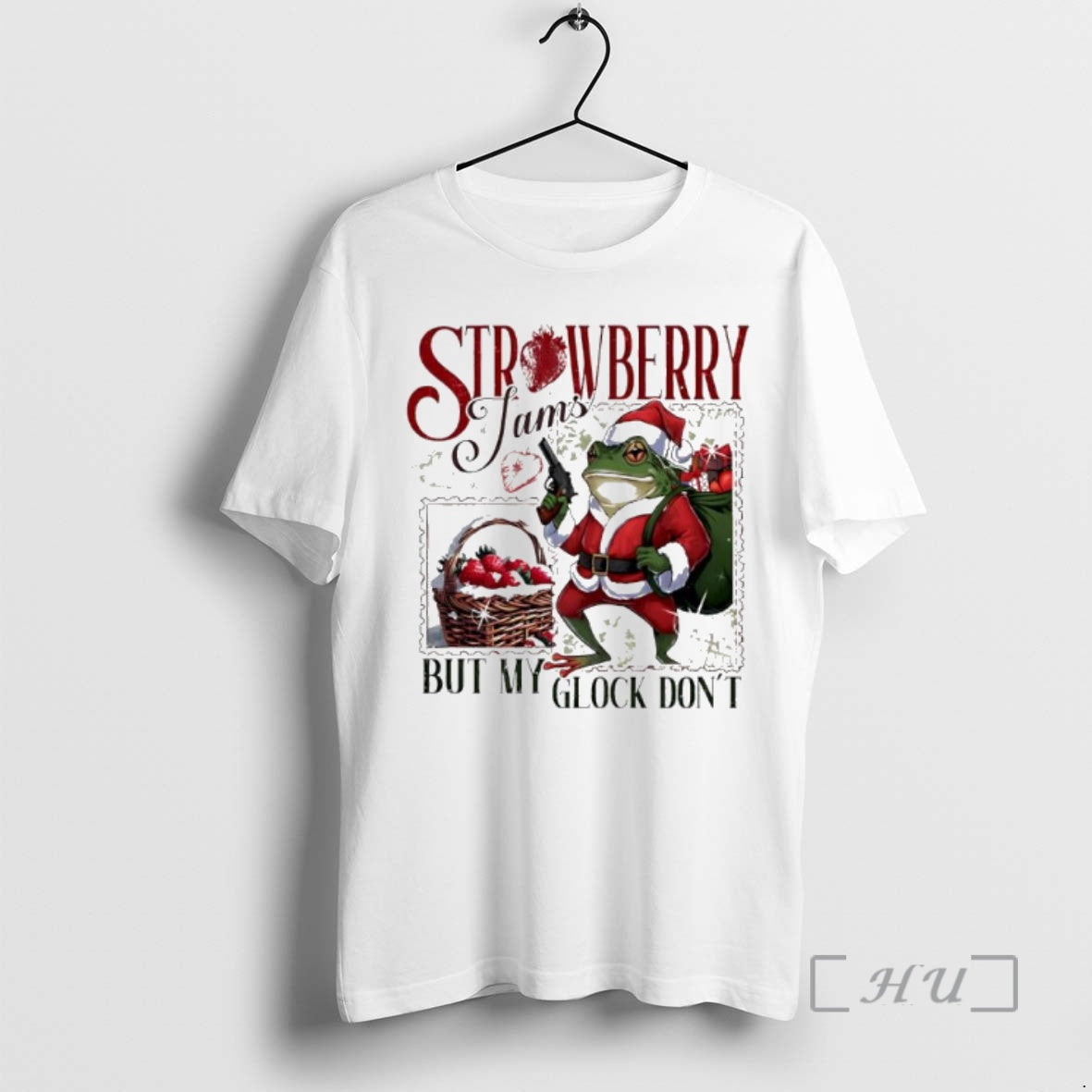 Officials Strawberry Jams But My Glock Dont Christmas Frog T-Shirts, Hoodie, Sweatshirt | InkNestWear.com