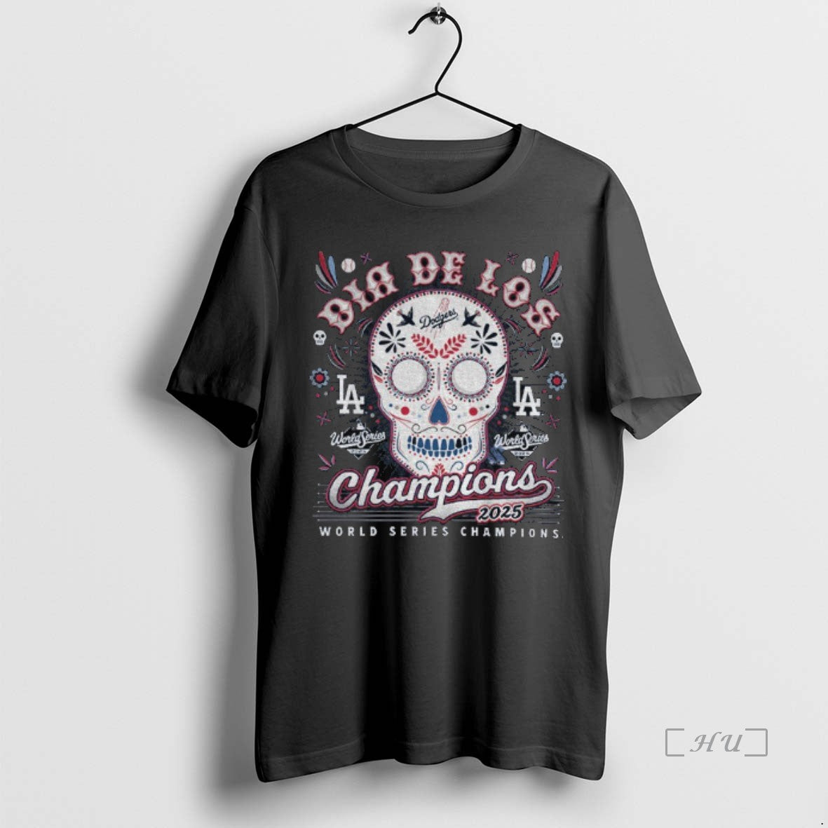 Officials Sugar Skull Dia De Los Champions Los Angeles Dodgers 2025 World Series Champions Premium T-Shirts, Hoodie,...