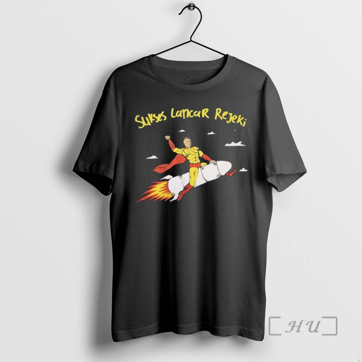 Officials Sukses Lancar Rejeki Superhero Riding A Rocket T-Shirts, Hoodie, Sweatshirt | InkNestWear.com