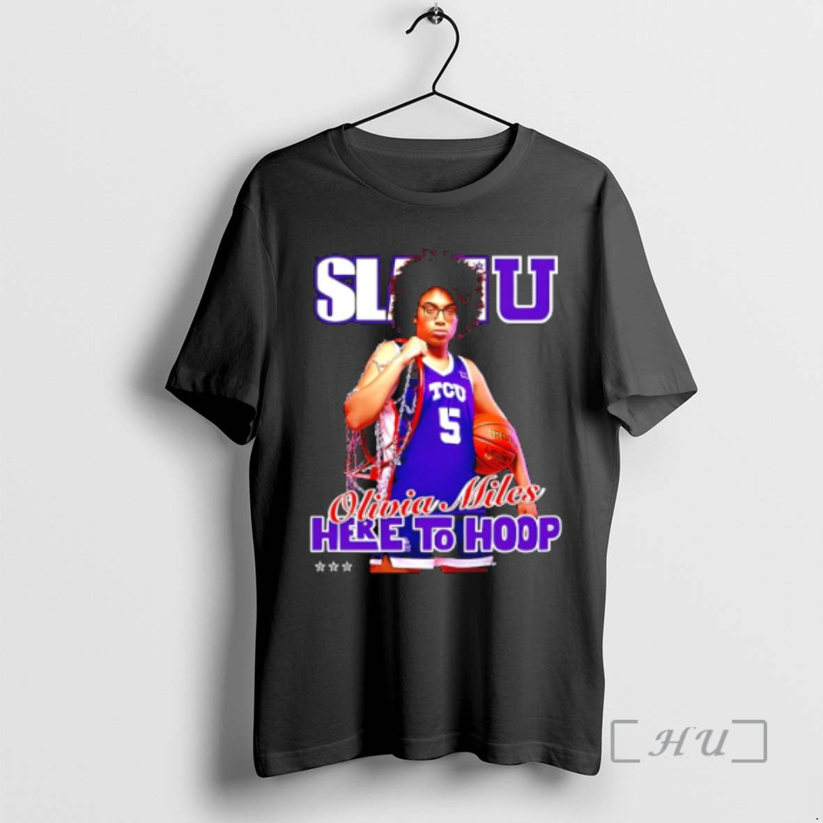 Officials Tcu Horned Frogs Olivia Miles Here To Hoop Slam T-Shirts, Hoodie, Sweatshirt | InkNestWear.com