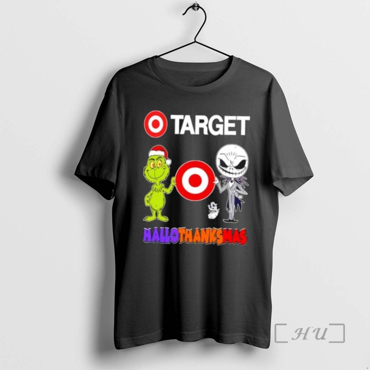 Officials Target X Grinch And Jack Skellington Friends Fist Bump Happy Hallothanksmas T Shirts Sweater