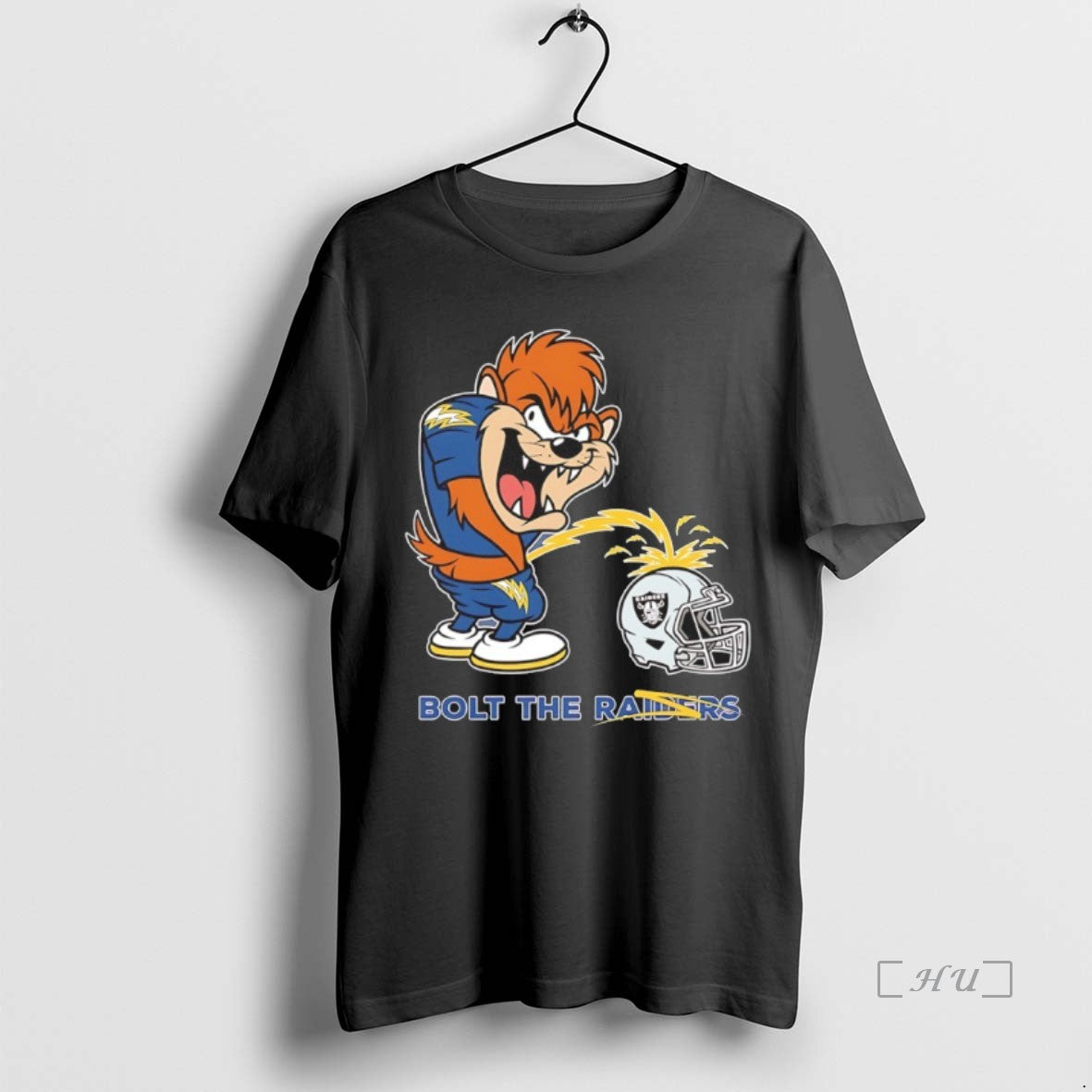 Officials Tasmanian Devil Chargers Bolt The Raider T-Shirts, Hoodie, Sweatshirt | InkNestWear.com