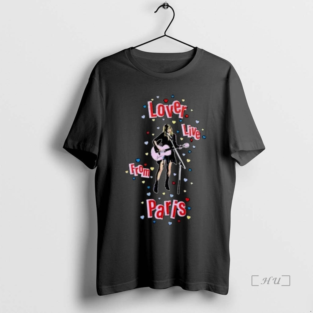 Officials Taylor Lover Live From Paris Circle Black T-Shirts, Hoodie, Sweatshirt | InkNestWear.com