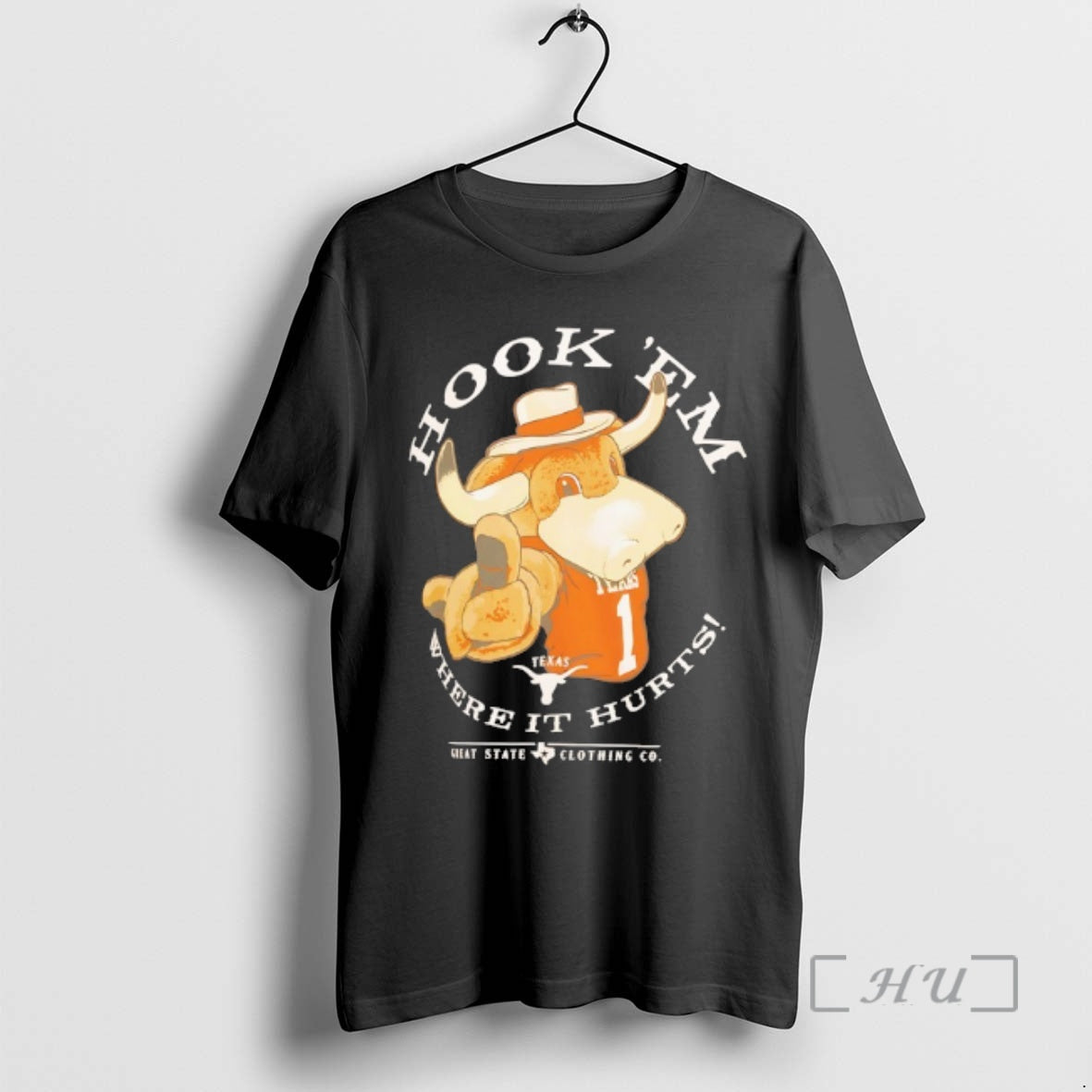 Officials Texas Longhorns Hook Em Where It Hurts Rally Mascot T-Shirts, Hoodie, Sweatshirt | InkNestWear.com