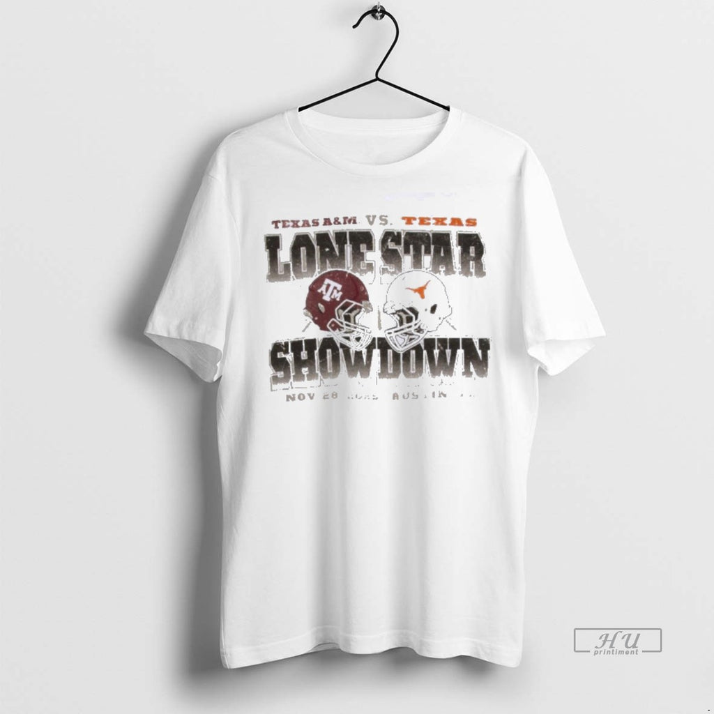 Officials Texas Longhorns Vs Texas Am Aggies 2025 Lone Star Showdown Helmet Premium T-Shirts, Hoodie, Sweatshirt