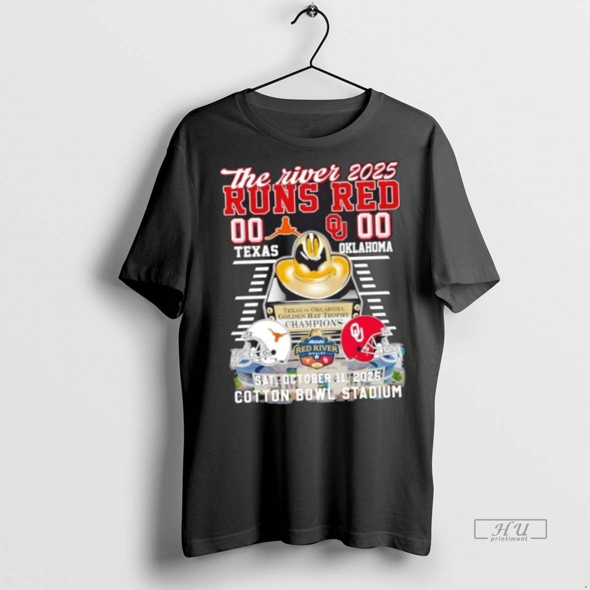 Officials Texas Longhorns Vs Oklahoma Sooners The River 2025 Runs Red Sat October 11 2025 T-Shirts, Hoodie, Sweatshirt