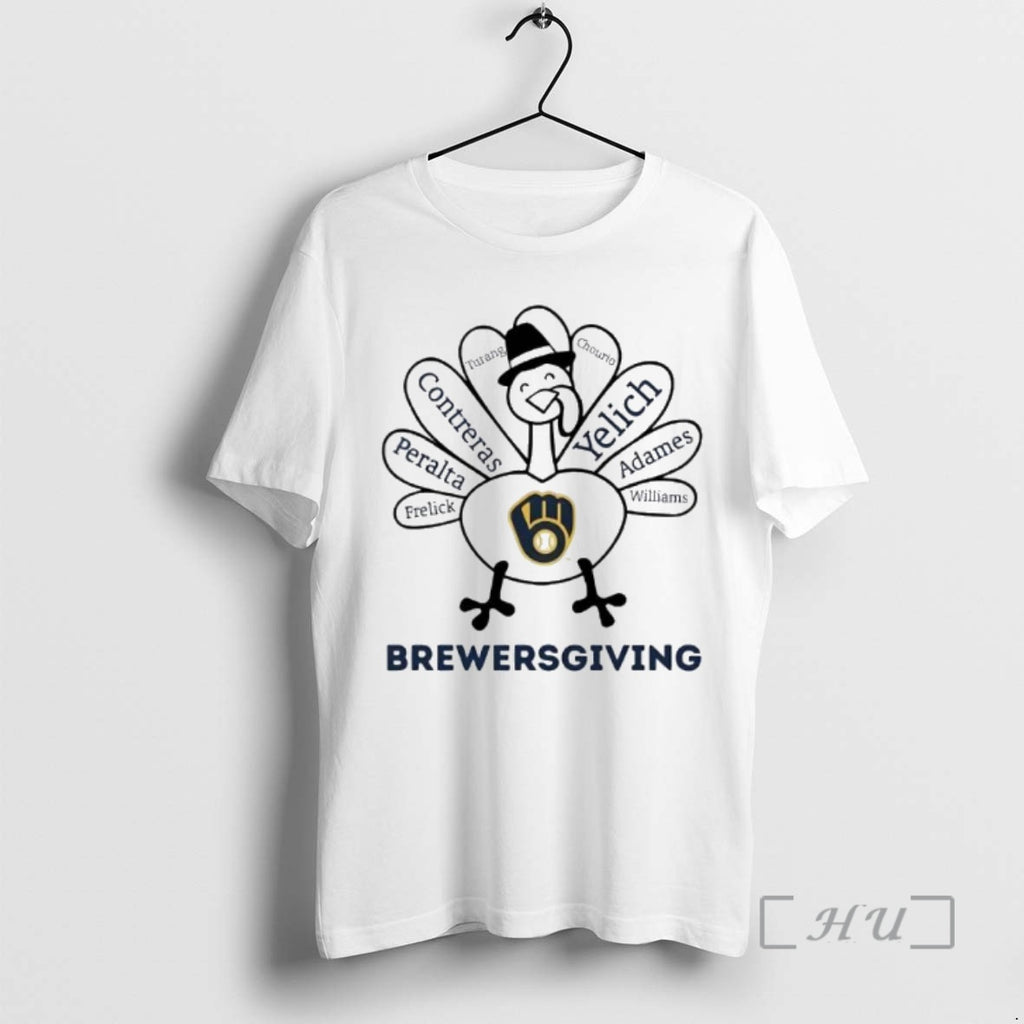 Officials Thanksgiving With Milwaukee Brewers Heroes T-Shirts, Hoodie, Sweatshirt | InkNestWear.com