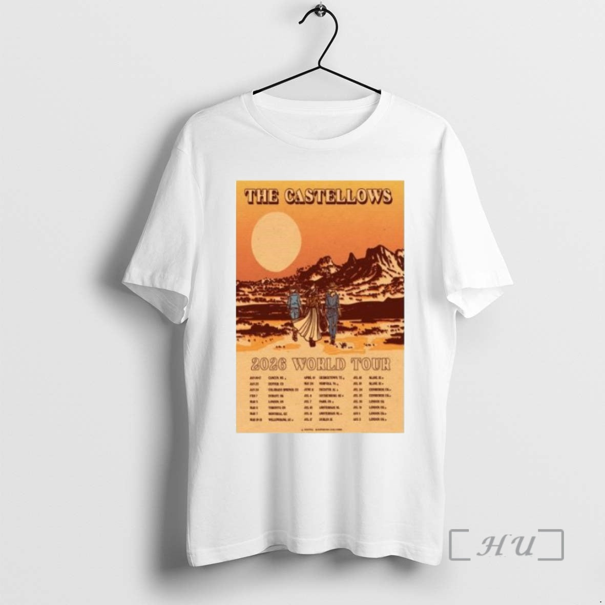 Officials The Castellows 2026 World Tour Circle White T-Shirts, Hoodie, Sweatshirt | InkNestWear.com