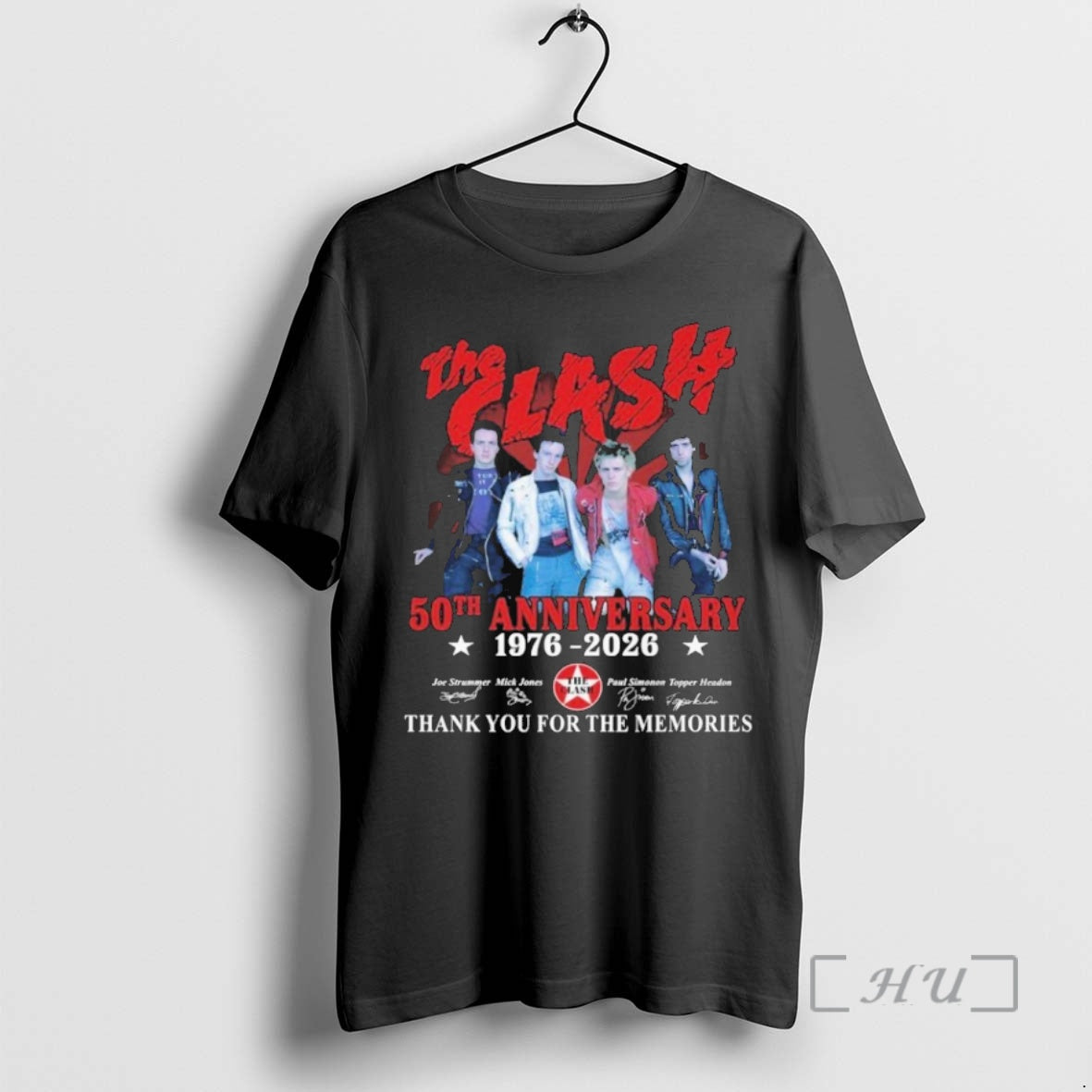 Officials The Clash 50th Anniversary 1976 2026 Thank You For The Memories Signatures Premium T-Shirts, Hoodie, Sweatshirt