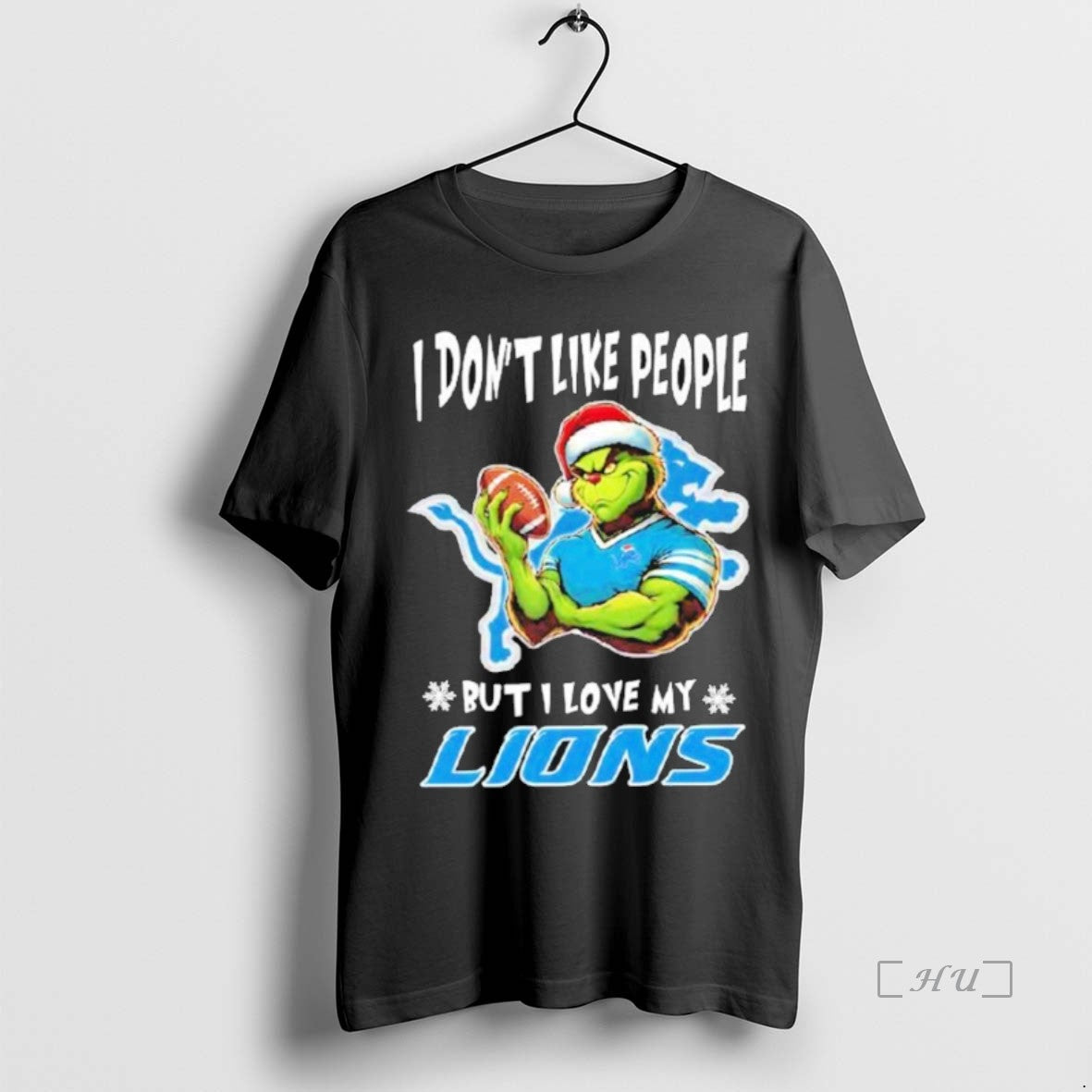 Officials The Grinch I Dont Like People_e2_80_a6 But I Love My Detroit Lions Christmas Premium T-Shirts, Hoodie, Sweatshirt