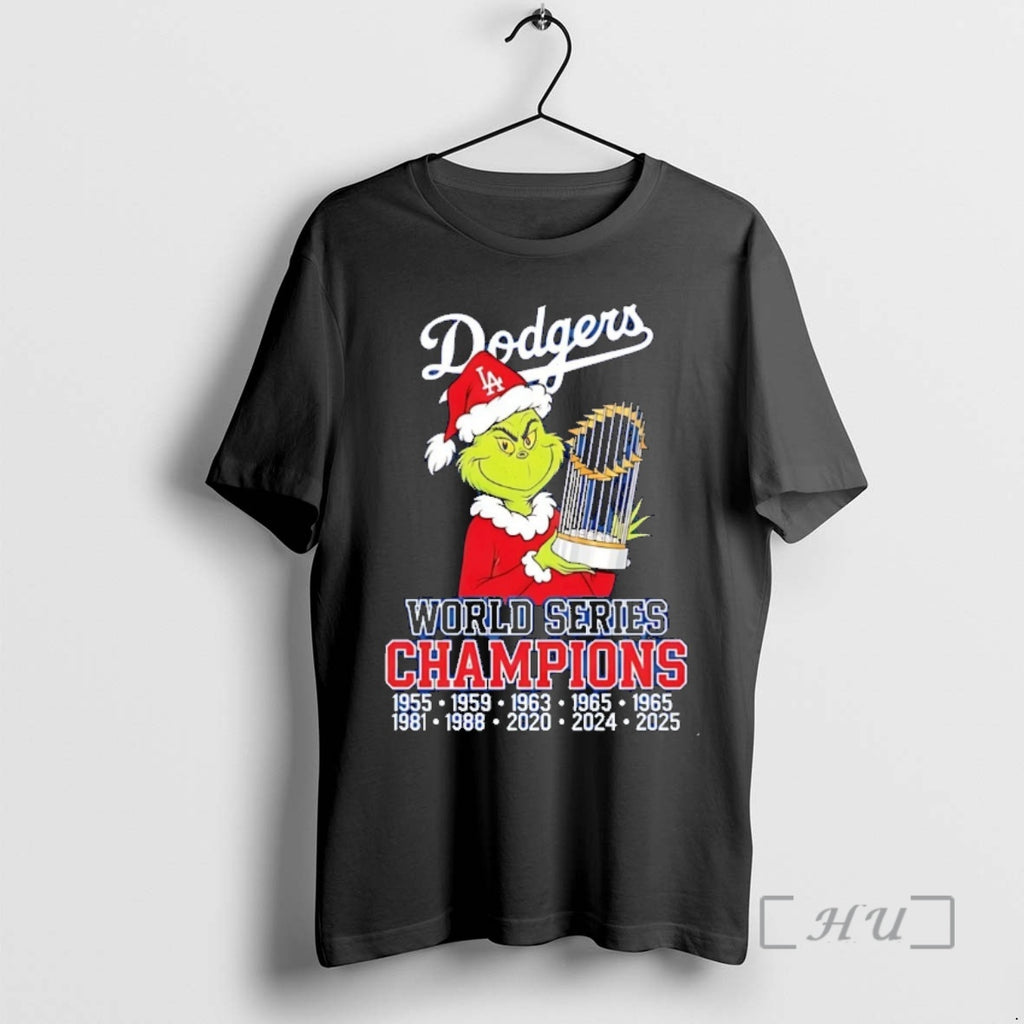 Officials The Grinch Los Angeles Dodgers World Series Champions 2025 Christmas Christmas T-Shirts, Hoodie, Sweatshirt