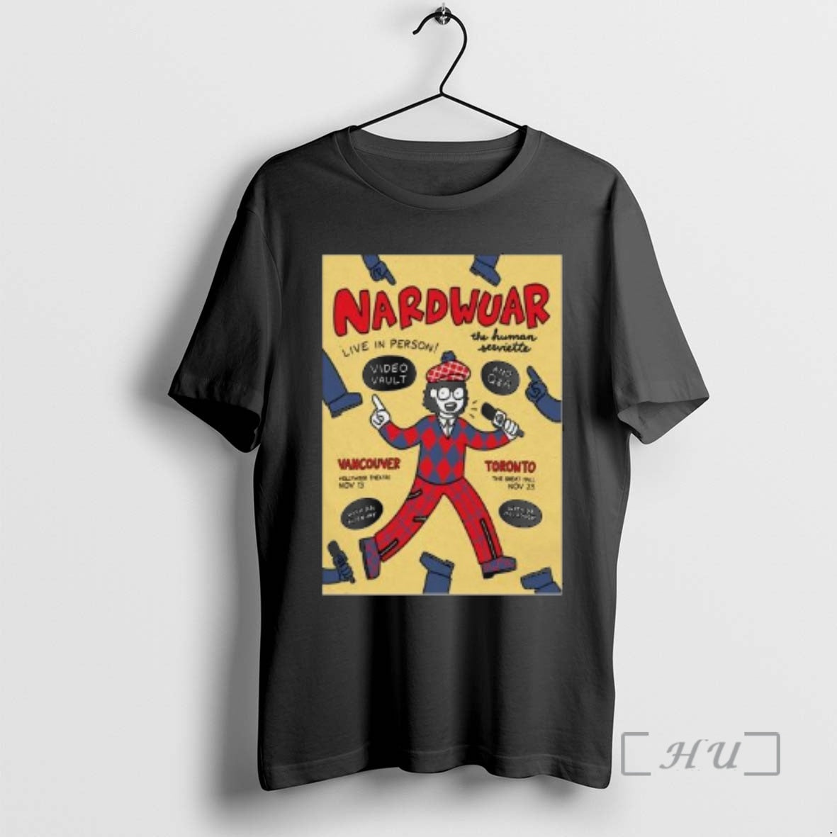 Officials The Human Serviette Nardwuar The Great Hall Toronto November 23 2025 Circle Black Premium T-Shirts, Hoodie,...