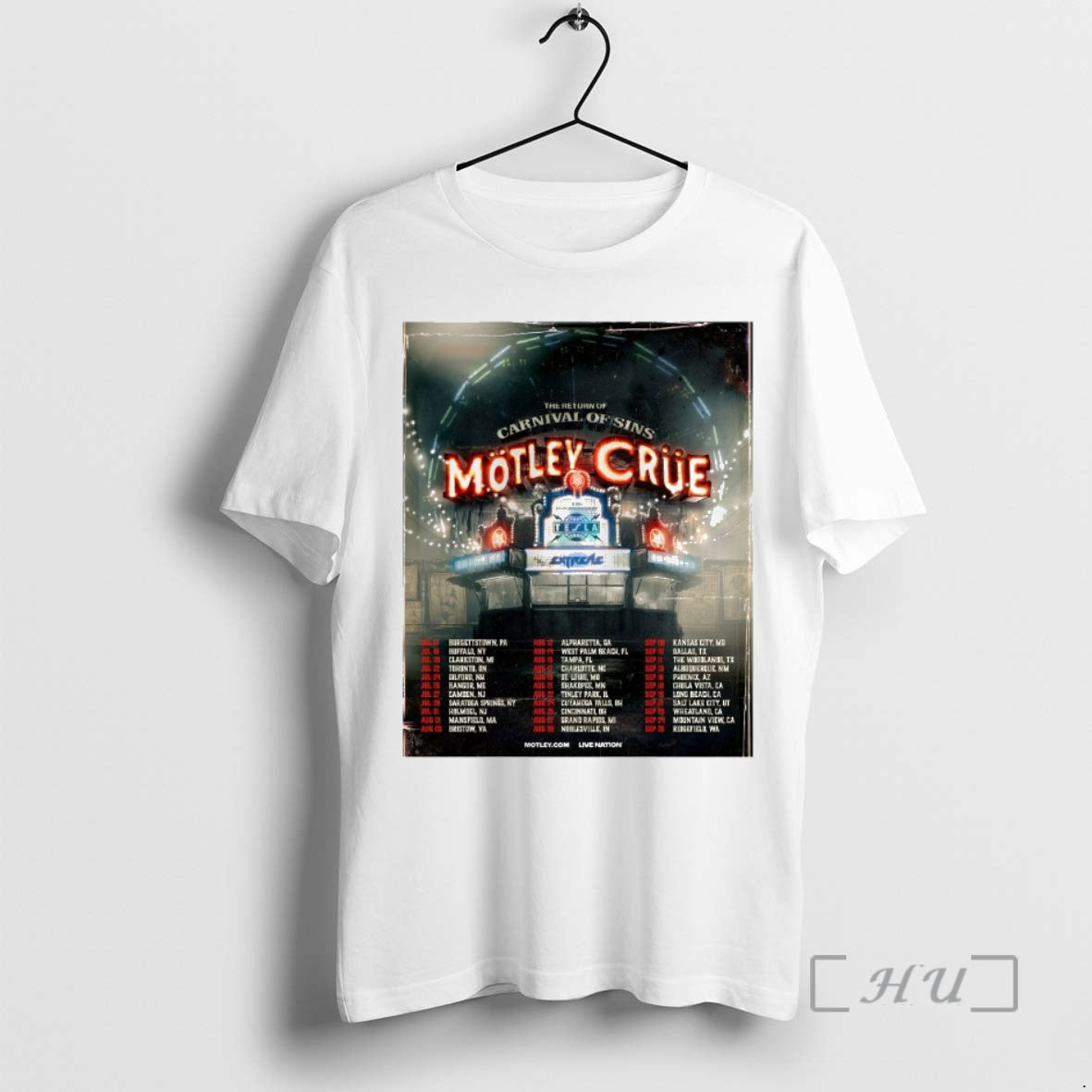 Officials The Return Of Carnival Of Sins Motley Crue July 18 To September 26 2026 T-Shirts, Hoodie, Sweatshirt
