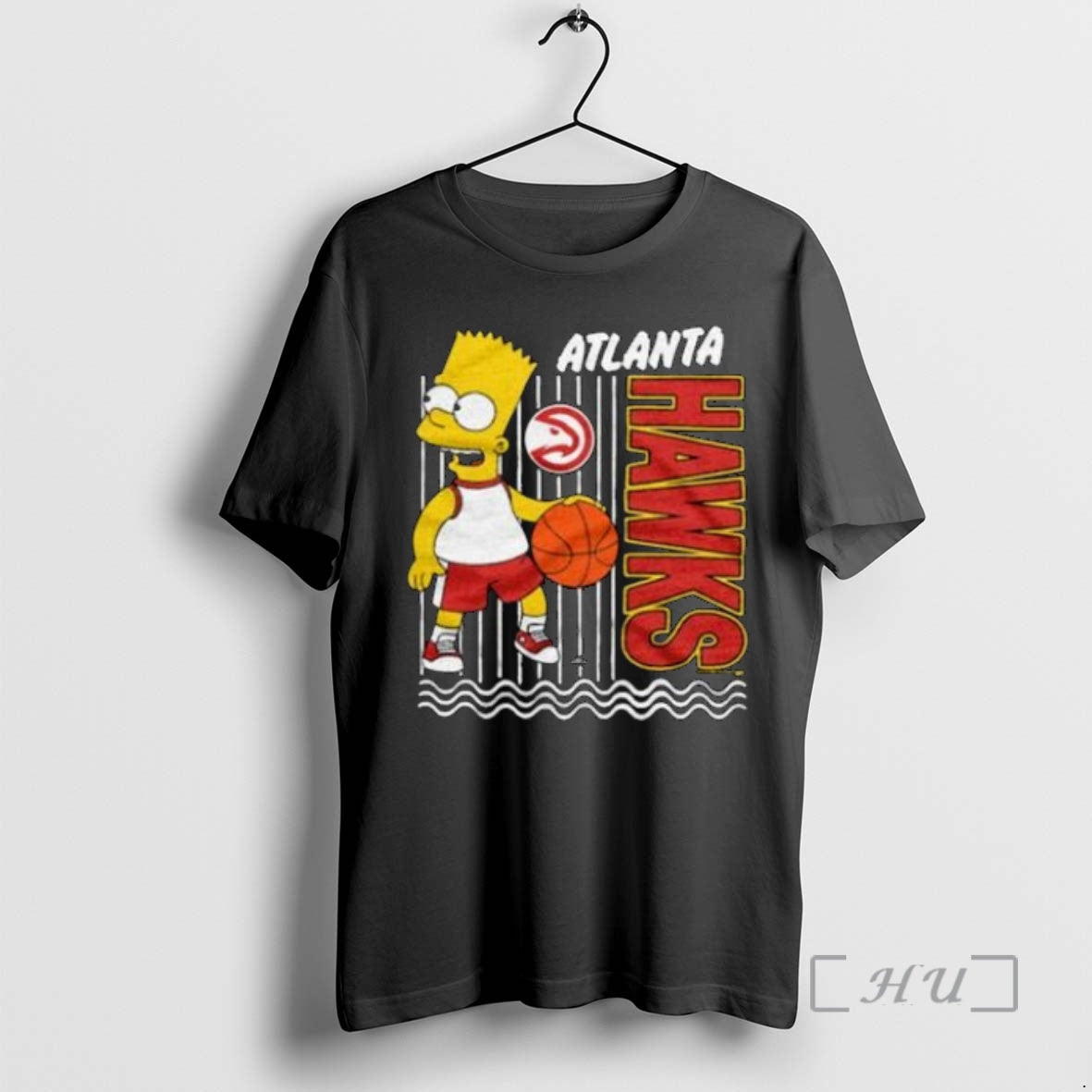 Officials The Simpsons Bart X Atlanta Hawks Circle Black T-Shirts, Hoodie, Sweatshirt | InkNestWear.com