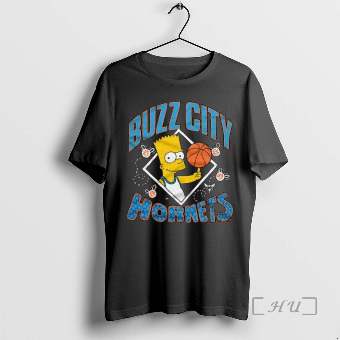 Officials The Simpsons Bart X Charlotte Hornets Circle Black T-Shirts, Hoodie, Sweatshirt | InkNestWear.com