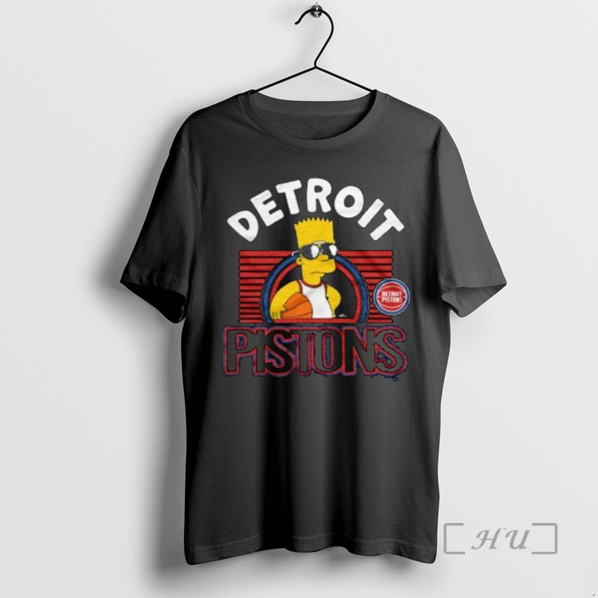 Officials The Simpsons Bart X Detroit Pistons Circle Black T-Shirts, Hoodie, Sweatshirt | InkNestWear.com