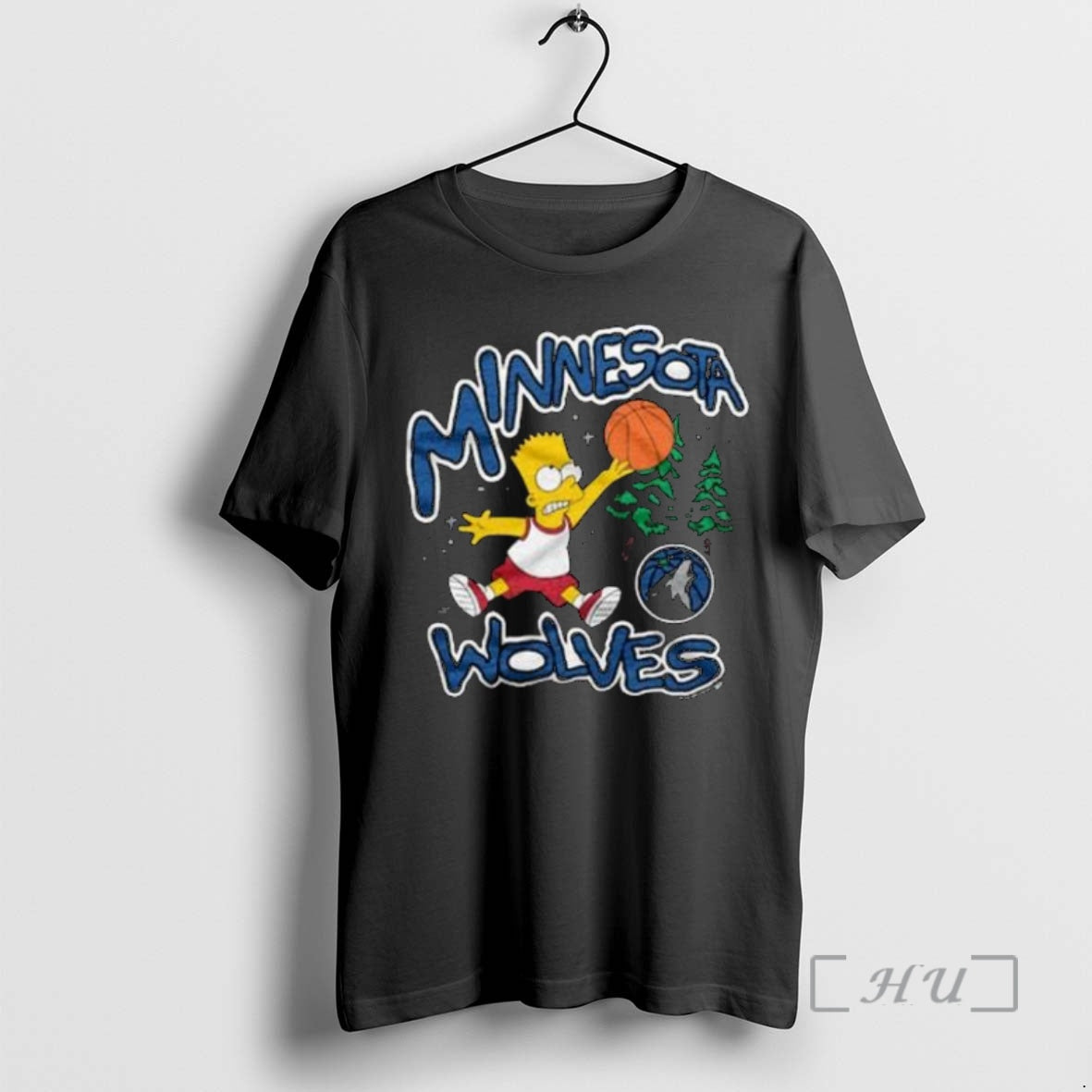 Officials The Simpsons Bart X Minnesota Timberwolves Circle Black T-Shirts, Hoodie, Sweatshirt | InkNestWear.com