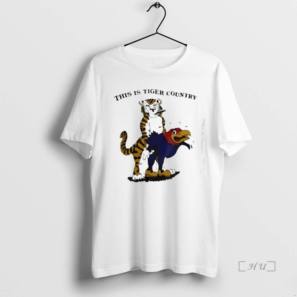 Officials This Is Tiger Country Missouri Tigers Mascot Smoking And Fuck Kansas Jayhawks Premium T-Shirts, Hoodie, Sweatshirt
