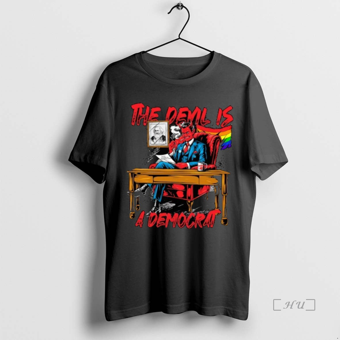 Officials Tom Macdonald The Devil Is A Democrat Sofa Cigarettes Lgbt Flag T-Shirts, Hoodie, Sweatshirt | InkNestWear.com