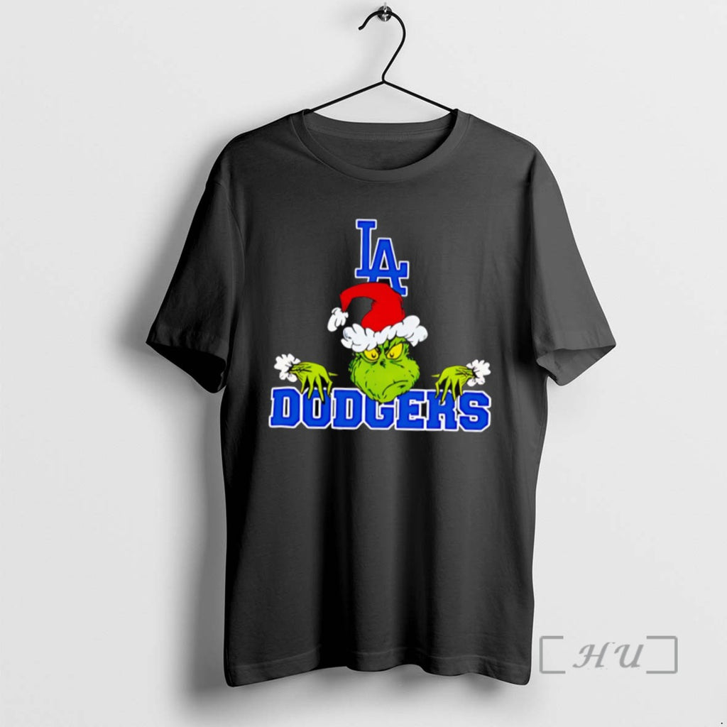 Officials Top Los Angeles Dodgers Logo Baseball Grinch Christmas T Shirt Sweater
