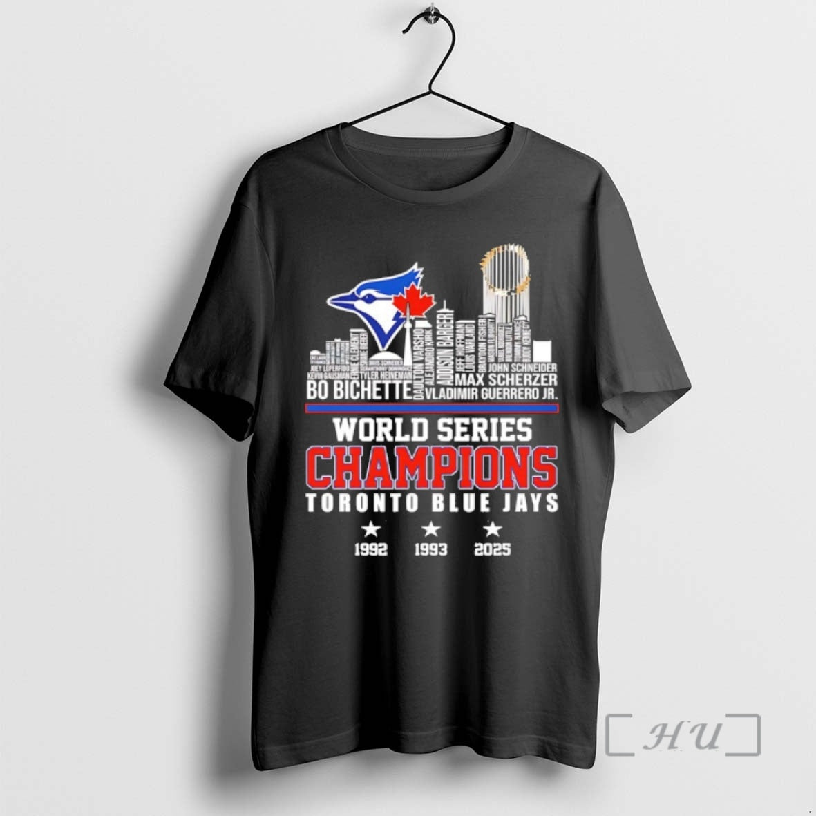 Officials Toronto Blue Jays World Series 3x Champions Players Names City Skyline T-Shirts, Hoodie, Sweatshirt