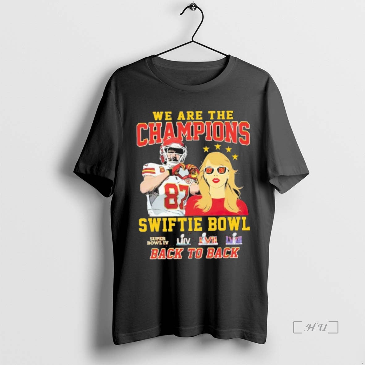 Officials Travis Kelce We Are The Champions Swiftie Bowl Back To Back T-Shirts, Hoodie, Sweatshirt | InkNestWear.com