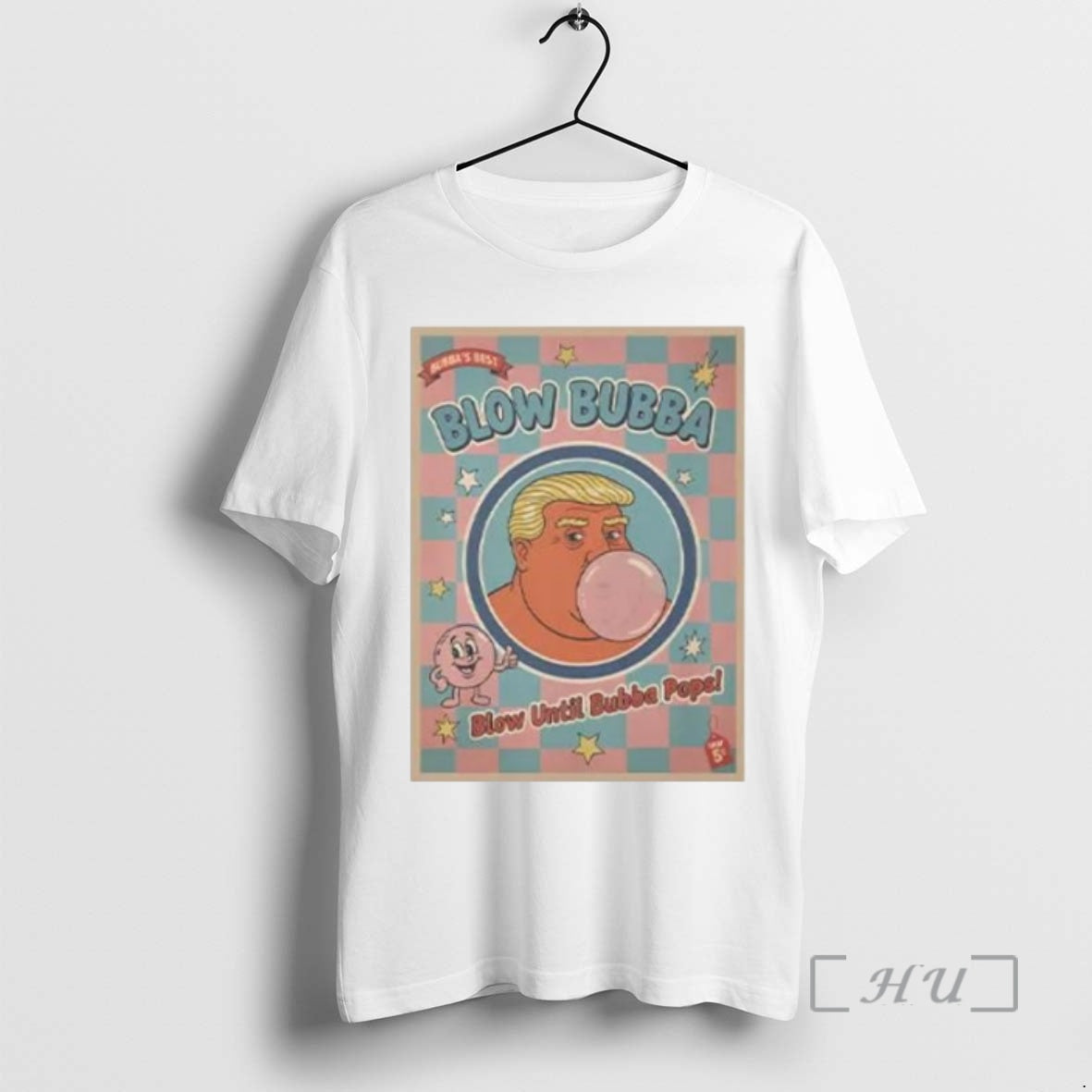 Officials Trump Blow Bubba Retro Bubble Gum Cartoon Circle White T-Shirts, Hoodie, Sweatshirt | InkNestWear.com