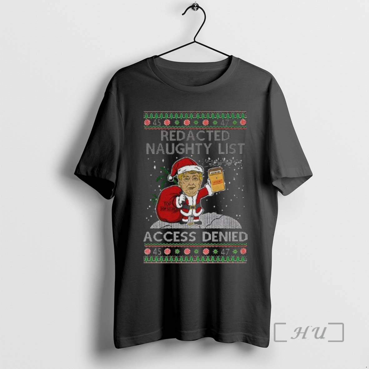 Officials Trump Redacted Naughty List Access Denied Ugly Christmas T-Shirts, Hoodie, Sweatshirt | InkNestWear.com