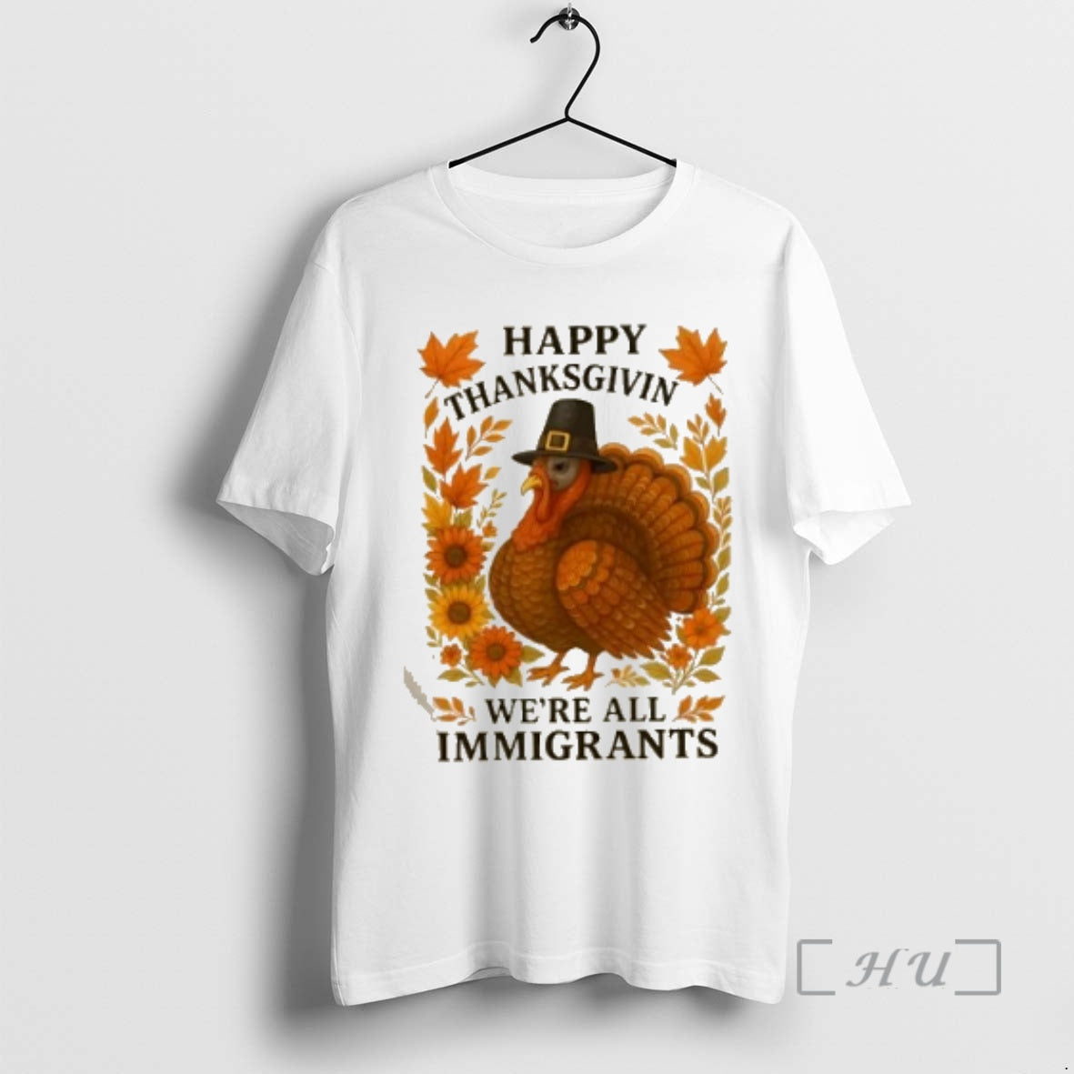 Officials Turkey Happy Thanksgiving Were All Immigrants T-Shirts, Hoodie, Sweatshirt | InkNestWear.com