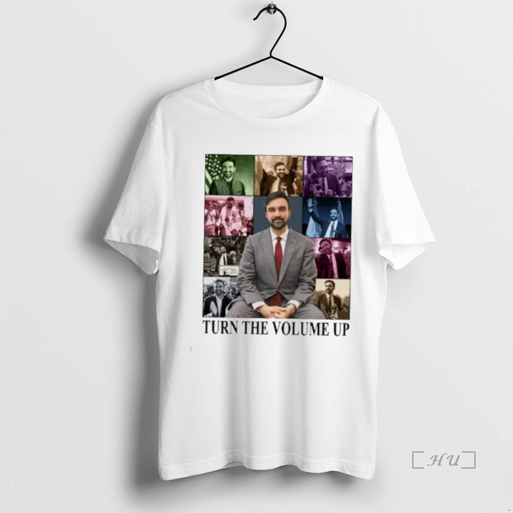 Officials Turn The Volume Up Zohran For New York City Mayor Political Premium T Shirts Hoodie, Sweatshirt | InkNestWear.com