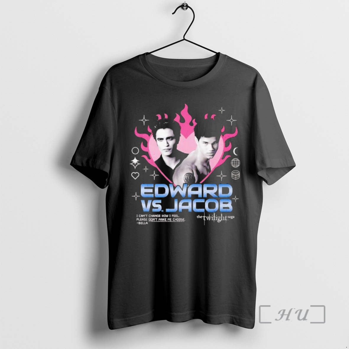 Officials Twilight Edward V Jacob Heart Retro Black T-Shirts, Hoodie, Sweatshirt | InkNestWear.com