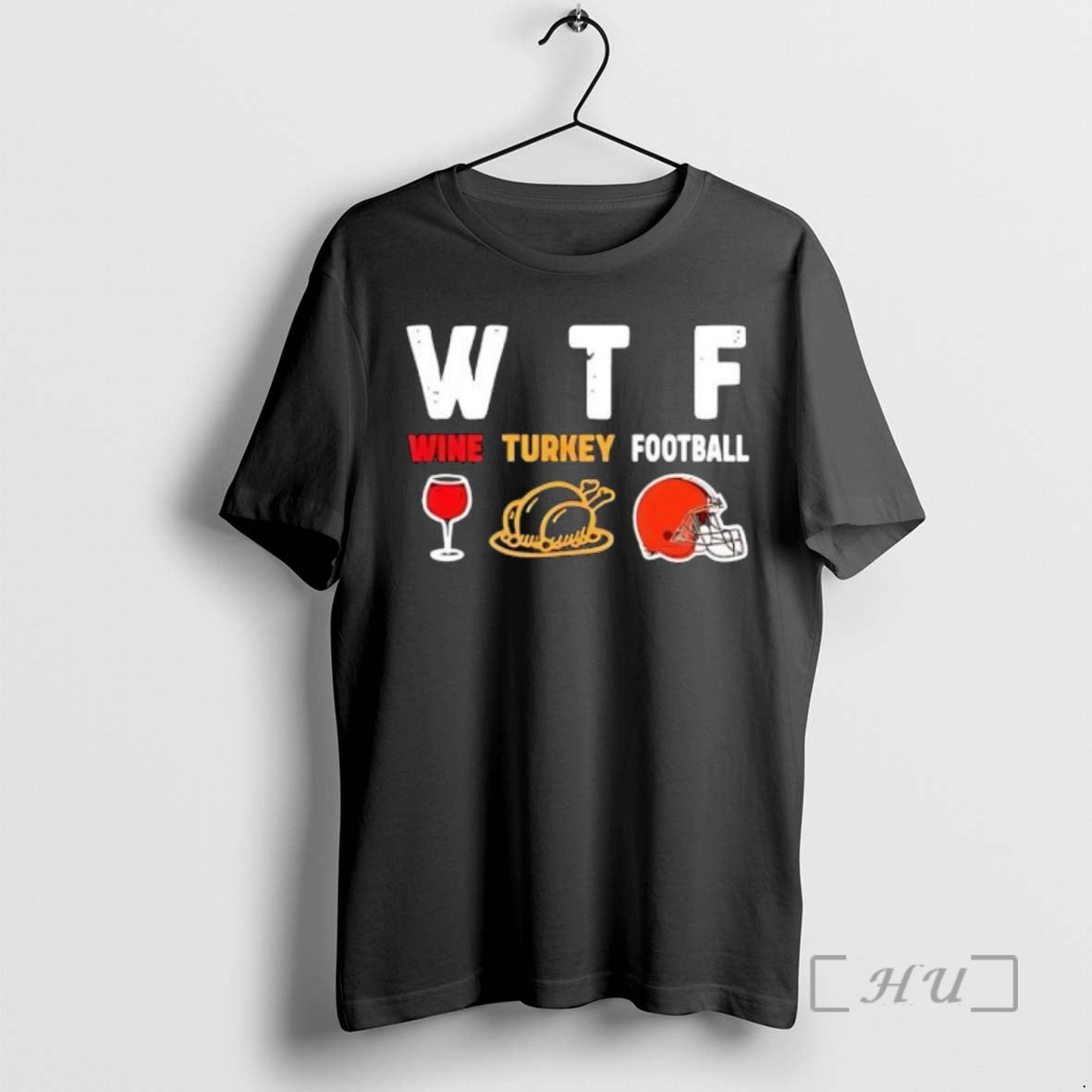Officials Wtf Wine Turkey Cleveland Browns Football T-Shirts, Hoodie, Sweatshirt | InkNestWear.com