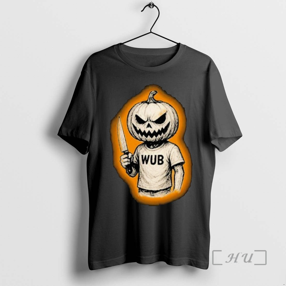 Officials Wub Haunted Pumpkin Knife Halloween T Shirt Sweater