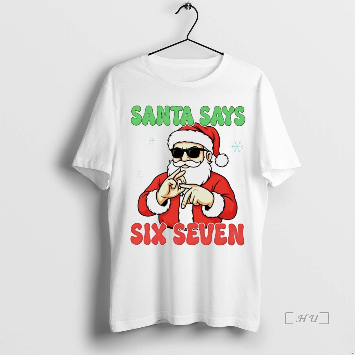 Officials Wa5xjejs Christmas Santa Says Six Seven White T-Shirts, Hoodie, Sweatshirt | InkNestWear.com