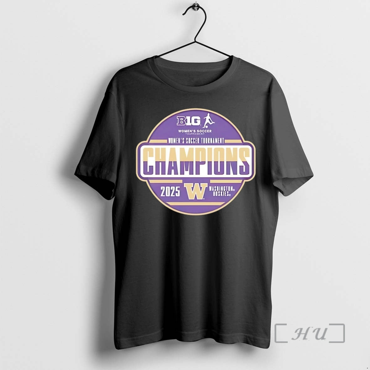 Officials Washington Huskies 2025 Big Ten Womens Soccer Tournament Champions Logo Christmas Premium T Shirts Hoodie,...