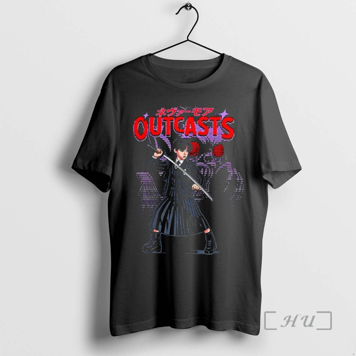 Officials Wednesday Addams Outcasts Anime Style T-Shirts, Hoodie, Sweatshirt | InkNestWear.com