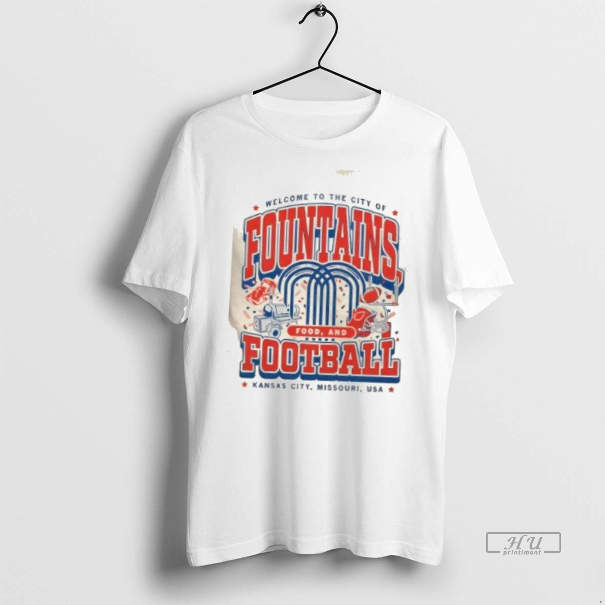 Officials Welcome To The City Of Fountains Food And Football Kansas City Missouri Usa Premium T-Shirts, Hoodie, Sweatshirt