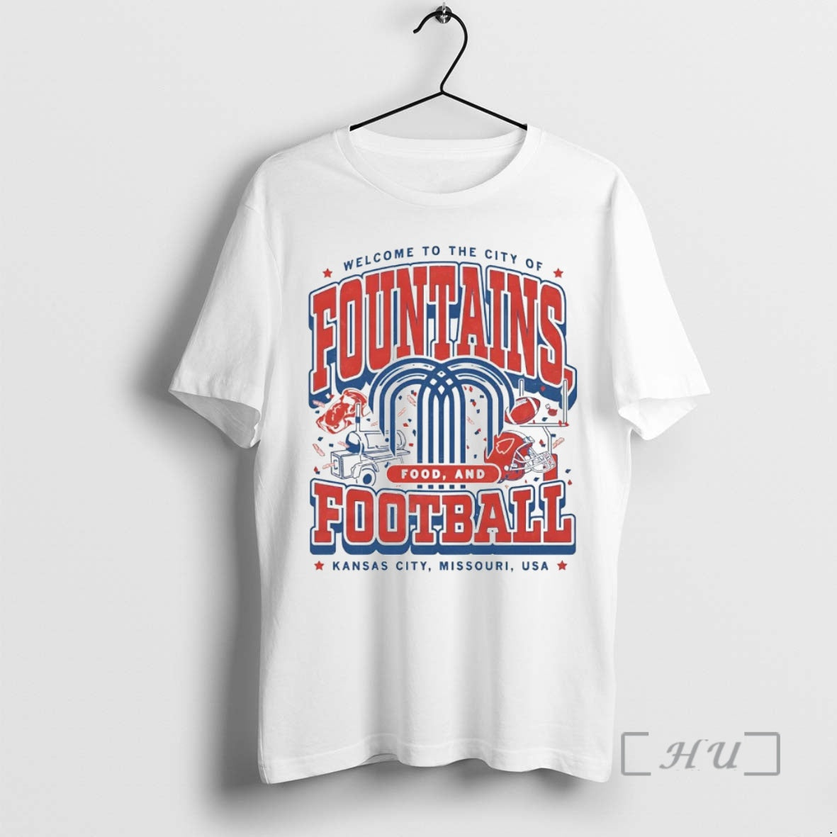 Officials Welcome To The City Of Fountains Food And Football Kansas City Premium T Shirts Hoodie, Sweatshirt