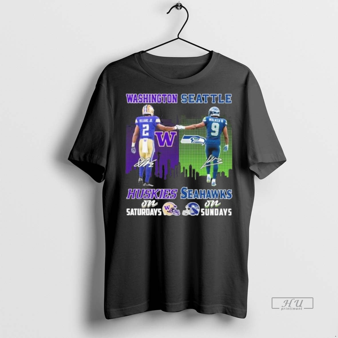 Officials Williams Jr Huskies On Saturdays And Walker Iii Seahawks On Sundays Premium T-Shirts, Hoodie, Sweatshirt